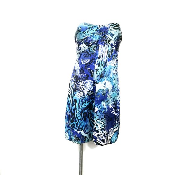 Cache Silk Strapless Dress Size 14 - Picture 3 of 12